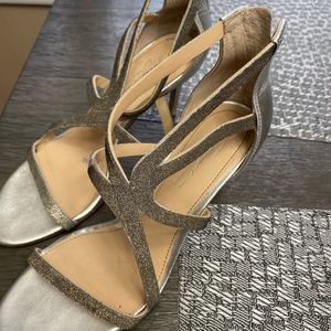 Vince Camuto silver heels